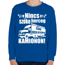 PRINTFASHION Kamionos Fehér - Gyerek pulóver - Királykék gyerek pulóver, kardigán