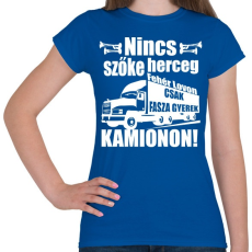PRINTFASHION Kamionos Fehér - Női póló - Királykék