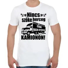 PRINTFASHION kamionos fekete - Férfi póló - Fehér