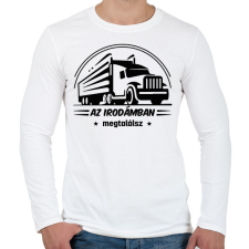 PRINTFASHION Kamionos iroda - Férfi hosszú ujjú póló - Fehér férfi póló