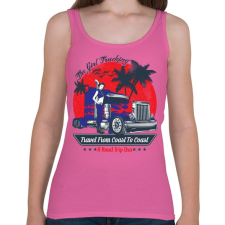 PRINTFASHION Kamionos lány - Női atléta - Rózsaszín női trikó