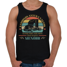 PRINTFASHION Kamionos menő anya - Férfi atléta - Fekete