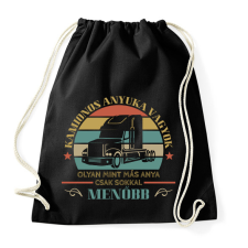 PRINTFASHION Kamionos menő anya - Sportzsák, Tornazsák - Fekete tornazsák