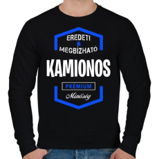 PRINTFASHION Kamionos prémium minőség - Férfi pulóver - Fekete