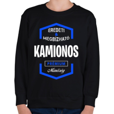 PRINTFASHION Kamionos prémium minőség - Gyerek pulóver - Fekete