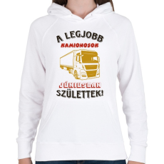 PRINTFASHION Kamionos szülinapja június - Női kapucnis pulóver - Fehér