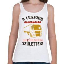 PRINTFASHION Kamionos szülinapja október - Női atléta - Fehér női trikó