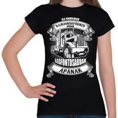 PRINTFASHION Kamionsofőr apa - Női póló - Fekete