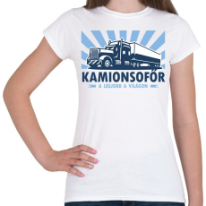 PRINTFASHION Kamionsofőr - a legjobb a világon - Női póló - Fehér