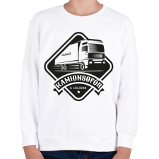 PRINTFASHION Kamionsofőr - A legjobb - Gyerek pulóver - Fehér gyerek pulóver, kardigán