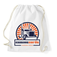 PRINTFASHION Kamionsofőr - Kamionok királya - Sportzsák, Tornazsák - Fehér tornazsák