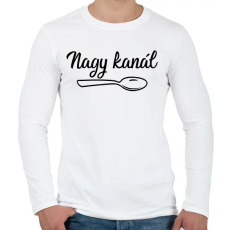PRINTFASHION Kanál páros - nagy kanál 1 - Férfi hosszú ujjú póló - Fehér