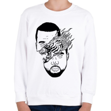 PRINTFASHION Kanye West - Gyerek pulóver - Fehér gyerek pulóver, kardigán