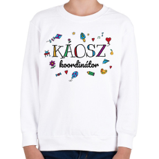 PRINTFASHION Káosz koordinátor - Gyerek pulóver - Fehér