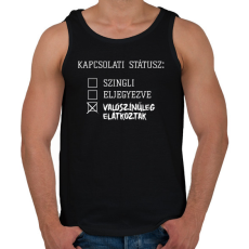 PRINTFASHION Kapcsolati státusz: Elátkozott  - Férfi atléta - Fekete