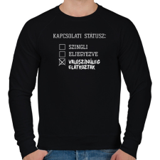 PRINTFASHION Kapcsolati státusz: Elátkozott - Férfi pulóver - Fekete férfi pulóver, kardigán