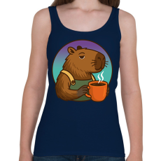 PRINTFASHION Kapibara barista - Női atléta - Sötétkék