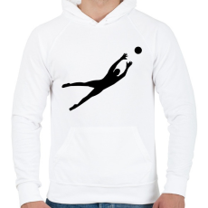 PRINTFASHION Kapus 2 - Férfi kapucnis pulóver - Fehér