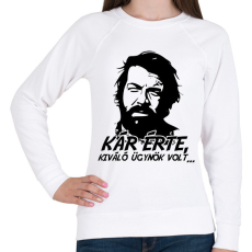 PRINTFASHION Kár érte, kiváló ügynök volt - Női pulóver - Fehér