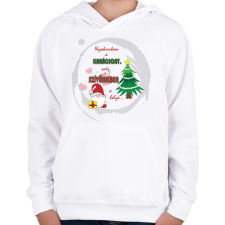 PRINTFASHION Karácsony3 - Gyerek kapucnis pulóver - Fehér gyerek pulóver, kardigán