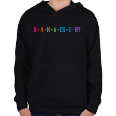 PRINTFASHION KARÁCSONY3 - Gyerek kapucnis pulóver - Fekete