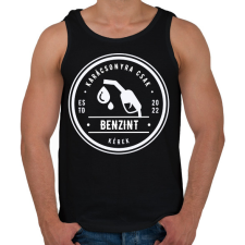 PRINTFASHION Karácsony 2022 benzin  - Férfi atléta - Fekete atléta, trikó