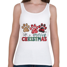 PRINTFASHION Karácsony 3 kutyamanccsal - Női atléta - Fehér