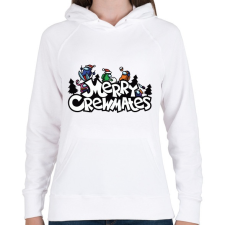 PRINTFASHION Karácsony -  among us meme - merry crewmates - Női kapucnis pulóver - Fehér női pulóver, kardigán
