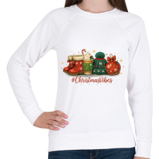 PRINTFASHION Karácsony bakancs,sapka, dísz - Női pulóver - Fehér női pulóver, kardigán