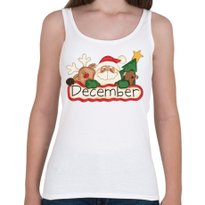 PRINTFASHION Karácsony - December Mézi Télapó Rénszarvas - Női atléta - Fehér