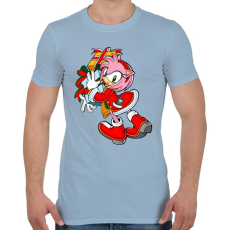 PRINTFASHION Karácsony - Férfi póló - Világoskék