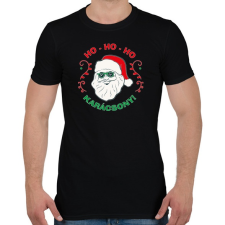 PRINTFASHION Karácsony - Ho Ho Ho - Férfi póló - Fekete férfi póló