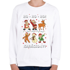 PRINTFASHION Karácsony - hohoho - télapó és barátai - Gyerek pulóver - Fehér gyerek pulóver, kardigán