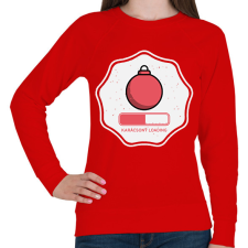 PRINTFASHION KARÁCSONY LOADING 2 - Női pulóver - Piros női pulóver, kardigán