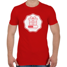 PRINTFASHION KARÁCSONY LOADING - Férfi póló - Piros