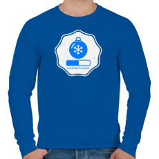 PRINTFASHION KARÁCSONY LOADING  - Férfi pulóver - Királykék