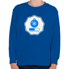 PRINTFASHION KARÁCSONY LOADING  - Gyerek pulóver - Királykék gyerek pulóver, kardigán