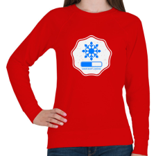 PRINTFASHION KARÁCSONY LOADING  - Női pulóver - Piros női pulóver, kardigán