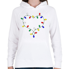 PRINTFASHION Karácsony love - Női kapucnis pulóver - Fehér