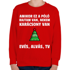 PRINTFASHION KARÁCSONY MODE ON - Gyerek pulóver - Piros gyerek pulóver, kardigán