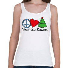 PRINTFASHION Karácsony - peace love christmas - Női atléta - Fehér női trikó