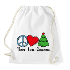 PRINTFASHION Karácsony - peace love christmas - Sportzsák, Tornazsák - Fehér tornazsák