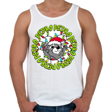 PRINTFASHION Karácsony Pedro xmas - Férfi atléta - Fehér atléta, trikó
