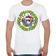 PRINTFASHION Karácsony Pedro xmas - Férfi póló - Fehér férfi póló