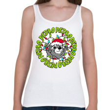 PRINTFASHION Karácsony Pedro xmas - Női atléta - Fehér női trikó