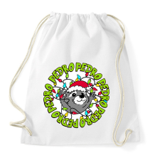 PRINTFASHION Karácsony Pedro xmas - Sportzsák, Tornazsák - Fehér tornazsák