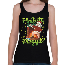 PRINTFASHION Karácsony Pirított mogyi Mikulás - Női atléta - Fekete