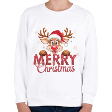 PRINTFASHION karácsony rénszarvas - Gyerek pulóver - Fehér gyerek pulóver, kardigán