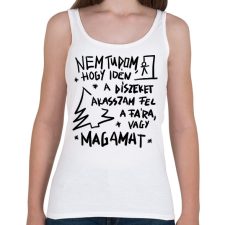 PRINTFASHION Karácsonyfa dísz - Női atléta - Fehér női trikó