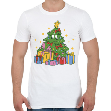 PRINTFASHION Karácsonyfa - Férfi póló - Fehér